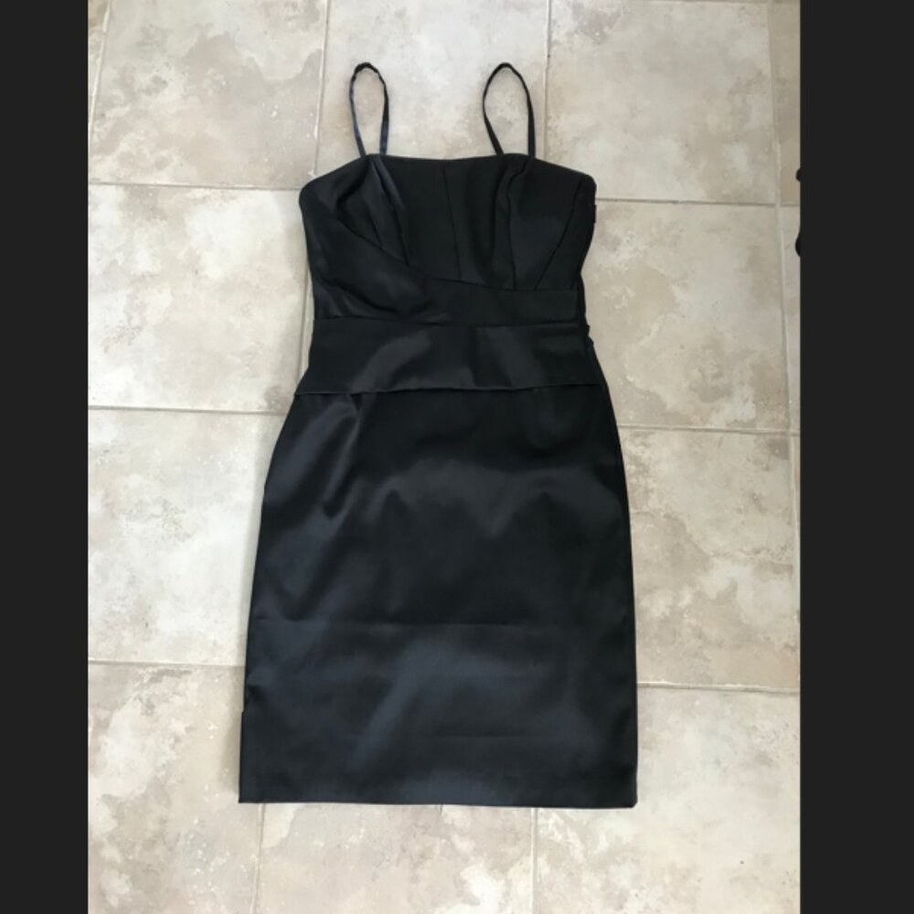 White House Black Market Black Strapless Cocktail Dress - Size 4